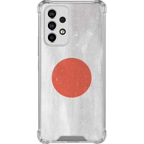 Japanese Flag Distressed Galaxy A53 5G Clear Case